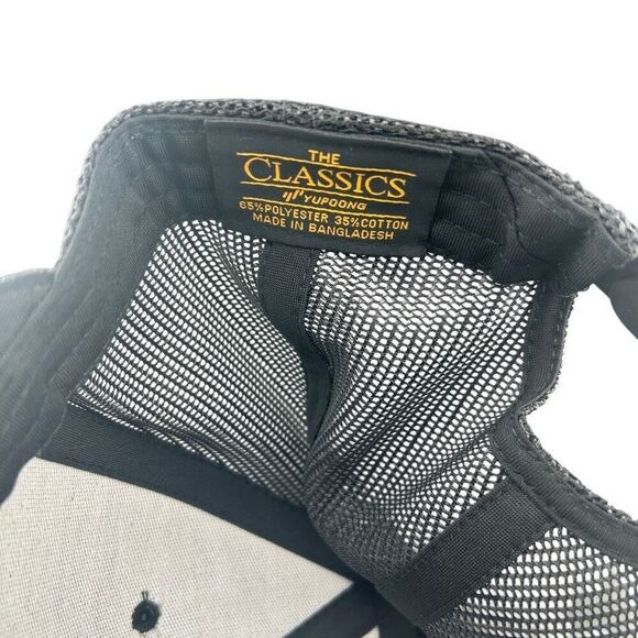 Unapologetic Black Snapback Mesh Trucker Hat Yupoong - Picture 2 of 5